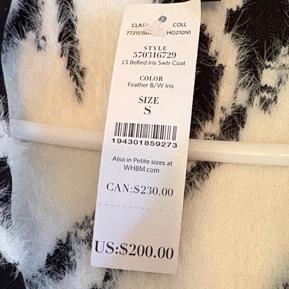 Stylish Black and White Women's coat - Picture 5 of 5